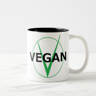 V är för Vegancoffiekopp Två-Tonad Mugg