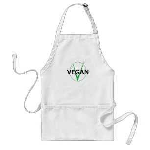 v är för veganförklädet för kockar förkläde