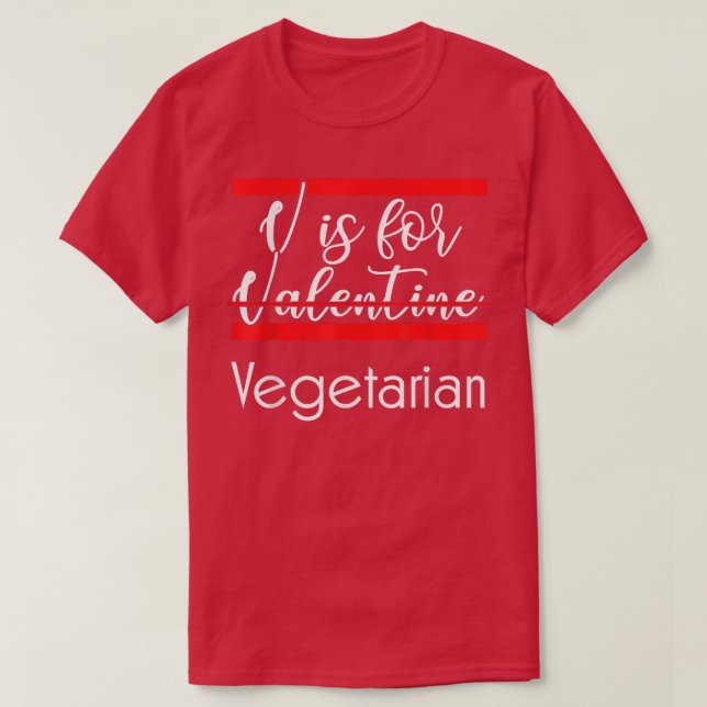 V är för vegetarian T-Shirt (Design framsida)