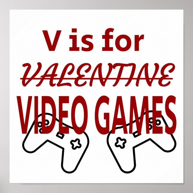 V är för Video Game-älskling Poster (Framsidan)