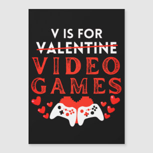V är for Video Games Funny Valentines day Gamer Ho