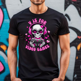 V Är för videospel Anti alla hjärtans dag T-shirt