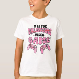 V är för videospel med Valentines day-funktion T Shirt