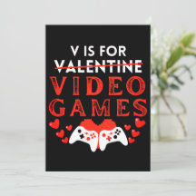 V är för videospel med Valentines day-spelaren