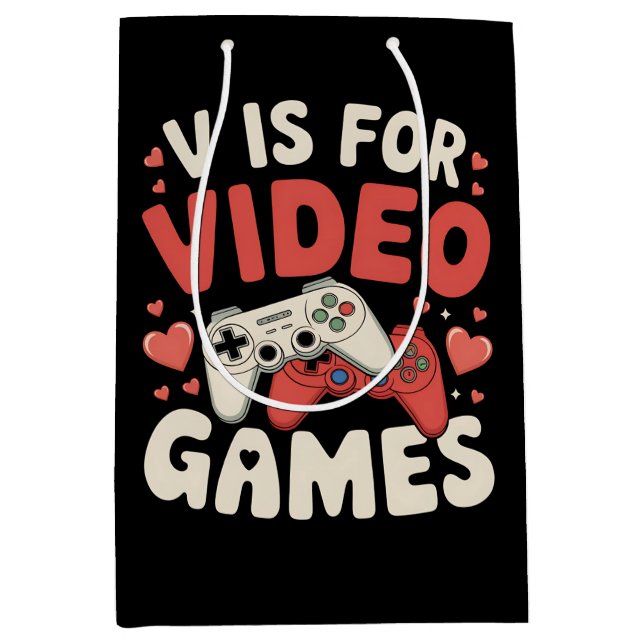 V är för videospel med Valentines day-spelaren (Framsidan)