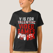 V Är För Videospel Spelande Spelare Alla Hjärtans 
