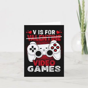 V är för videospel Valentines day Gamer Boys Manar Kort