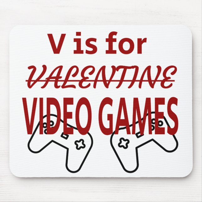 V är för videospelvalentin musmatta (Framsidan)