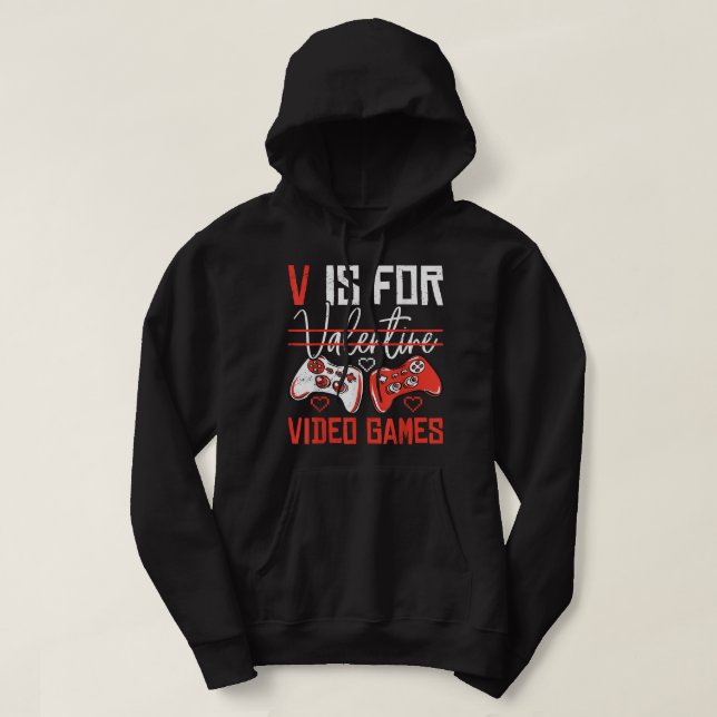 V är för Vino Anti alla hjärtans dag Day Drinking  Hoodie (Design framsida)