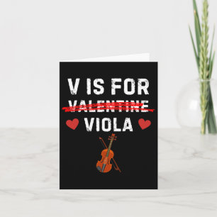 V Är För Viola Rolig Bratsjist Musik Alla Hjärtans Kort