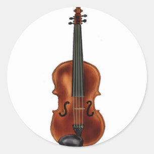V är för Violin Runt Klistermärke