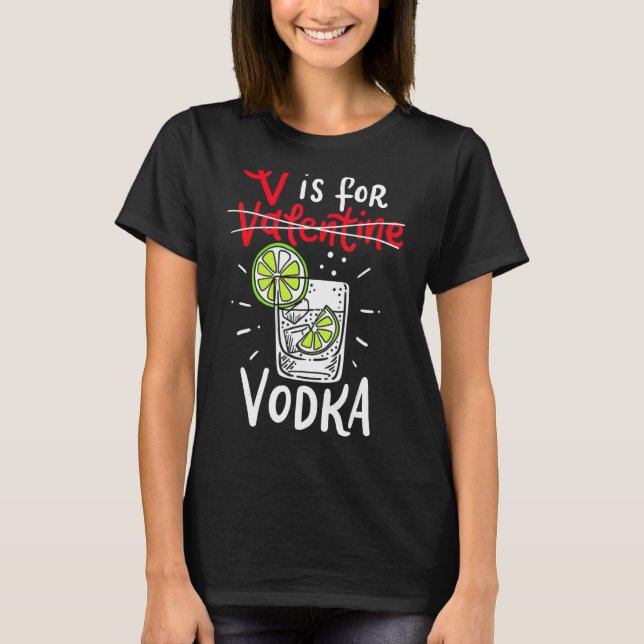 V är för Vodka T Shirt (Framsida)