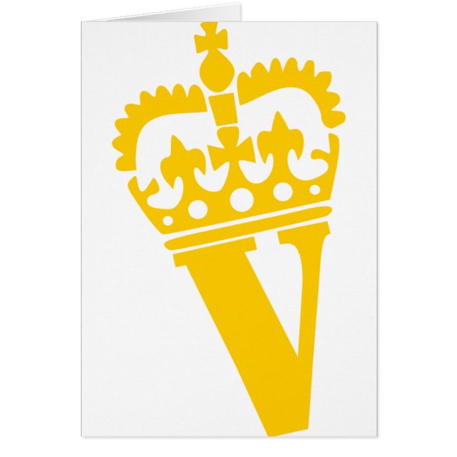 V - Brev - namn Hälsningskort (Framsidan)