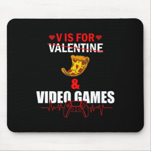 V Dag är för Pizza och Älskare Gamer Boy och video Musmatta
