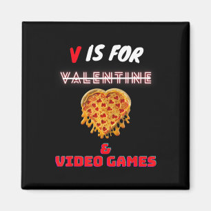 V Dag är för Pizza och Video Game Älskare Boy Mana Magnet