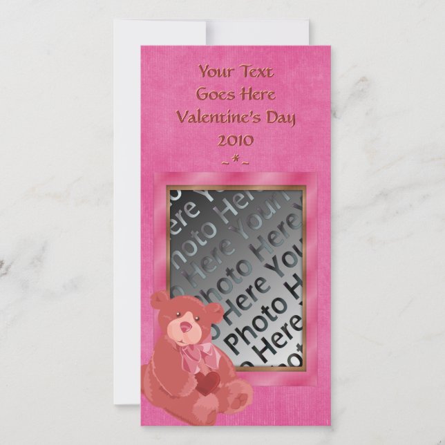 V-dagars fotokort för Nalle Julkort (Framsida)