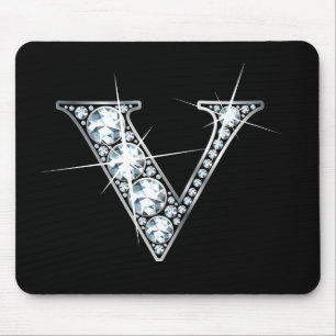 "V" Diamond Bling Mousepad Musmatta