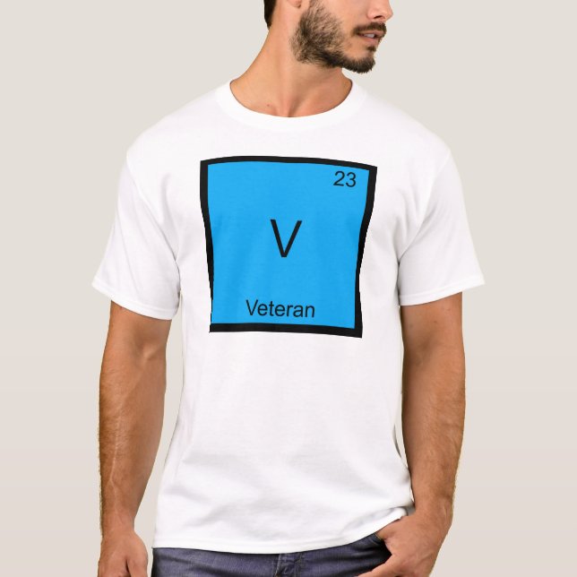 V - För kemiinslag för veteran militär Tee (Framsida)