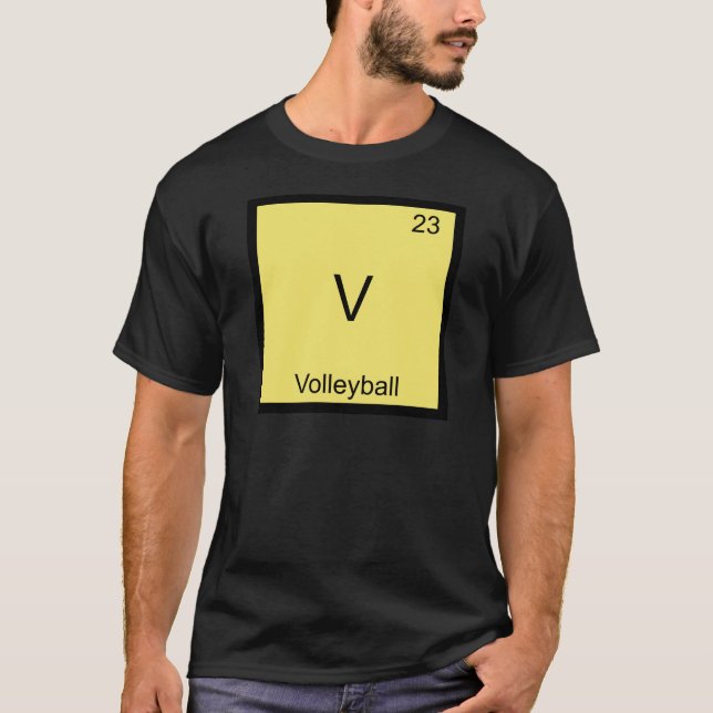 V - För kemiinslag för volleyboll rolig T-shirt (Framsida)