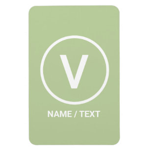 V för naturlig personlig av Vegan-logotyp Magnet