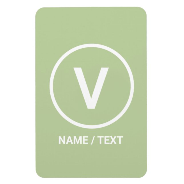 V för naturlig personlig av Vegan-logotyp Magnet (Vertikal)