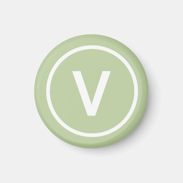 V för naturlig personlig av Vegan-logotyp Magnet (Framsidan)