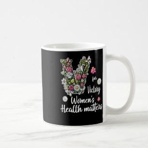 V för seger, kvinnors hälsa S Kaffemugg