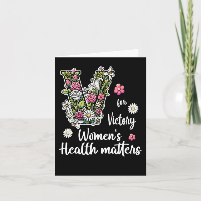 V för seger, kvinnors hälsa S Kort (Framsida)