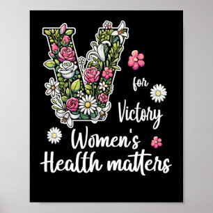 V för seger, kvinnors hälsa S Poster