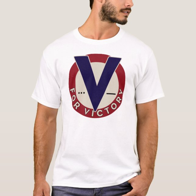 V för seger! - WW2 T Shirt (Framsida)