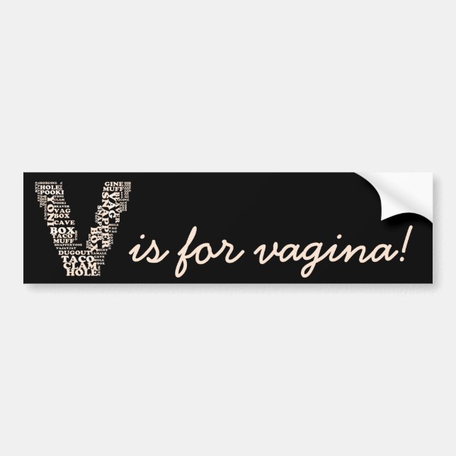 V för vagina seger i Michigan Bildekal (Framsidan)