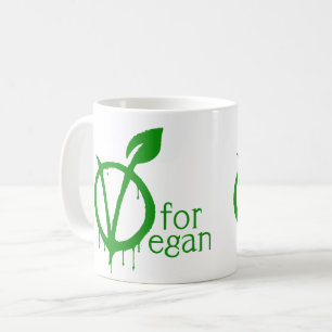 V för Vegan Kaffemugg