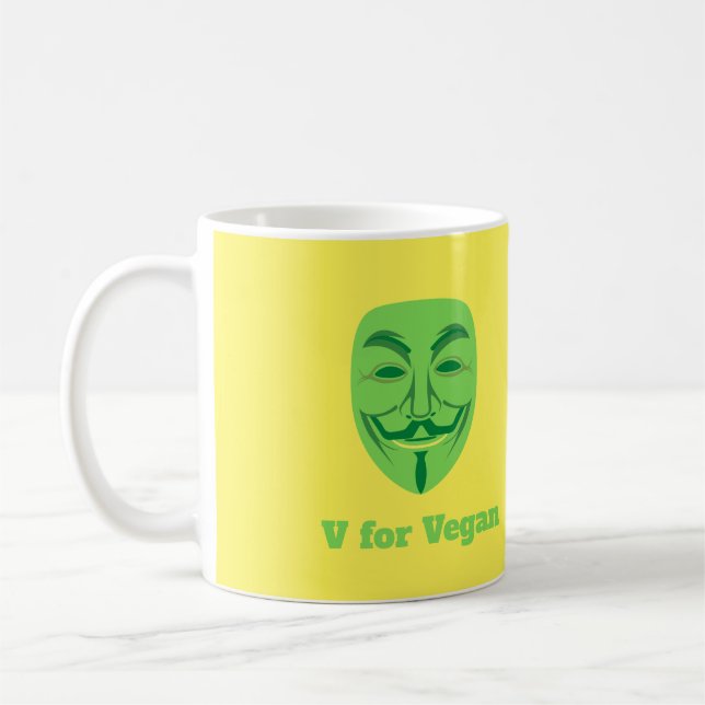 V för vegan kaffemugg (Vänster)
