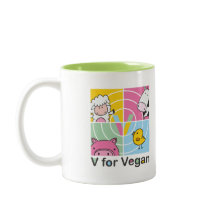 V för veganmugg