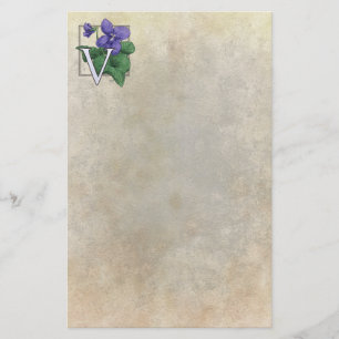 V för Violetta Monogram Brevpapper