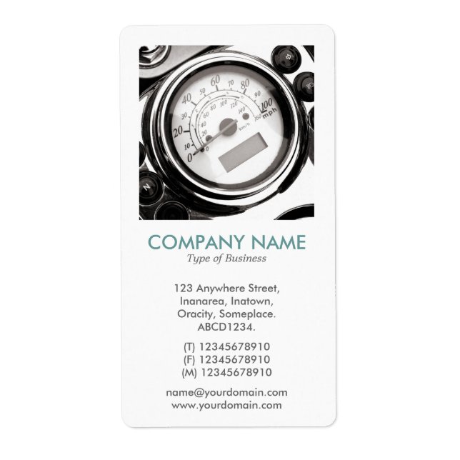 V Fyrkantigt foto - Motorcykelns varvtal Fraktsedel (Framsidan)