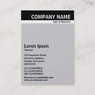 V Header Band - Black with Grått CCCC (Guld) Visitkort
