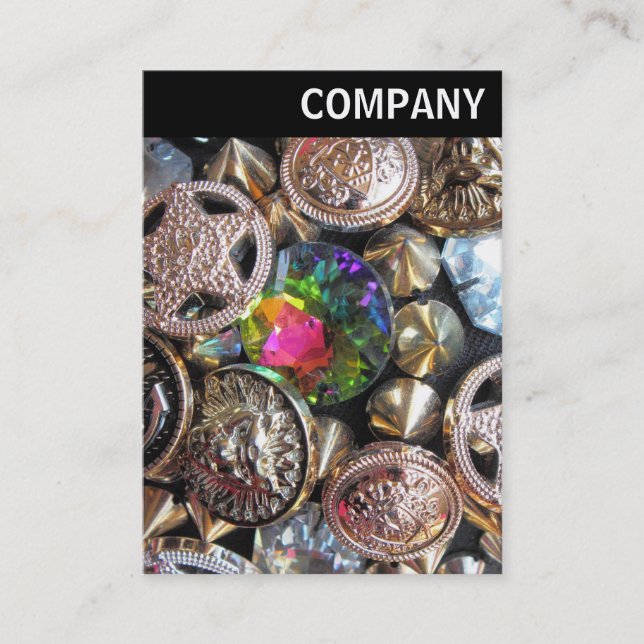 V Header - Flea Market Bling Visitkort (Framsida)