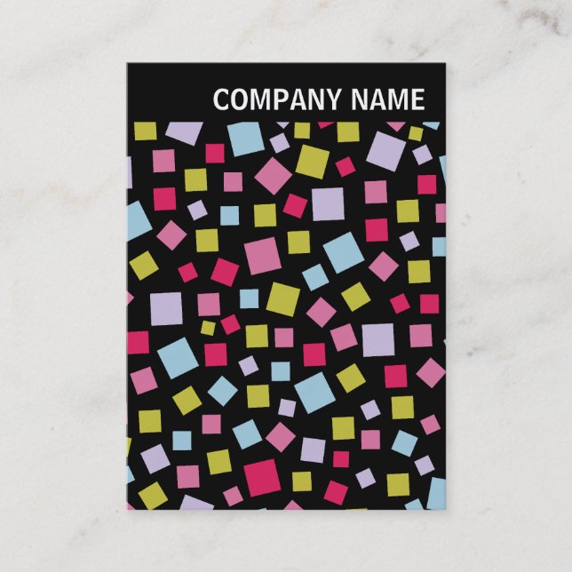 V Header - Foto - Cascading Färg på Black Visitkort (Framsida)