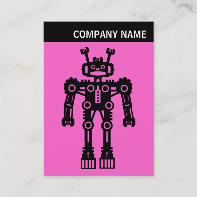 V Header - Foto - Robot - Rosa Visitkort (Framsida)