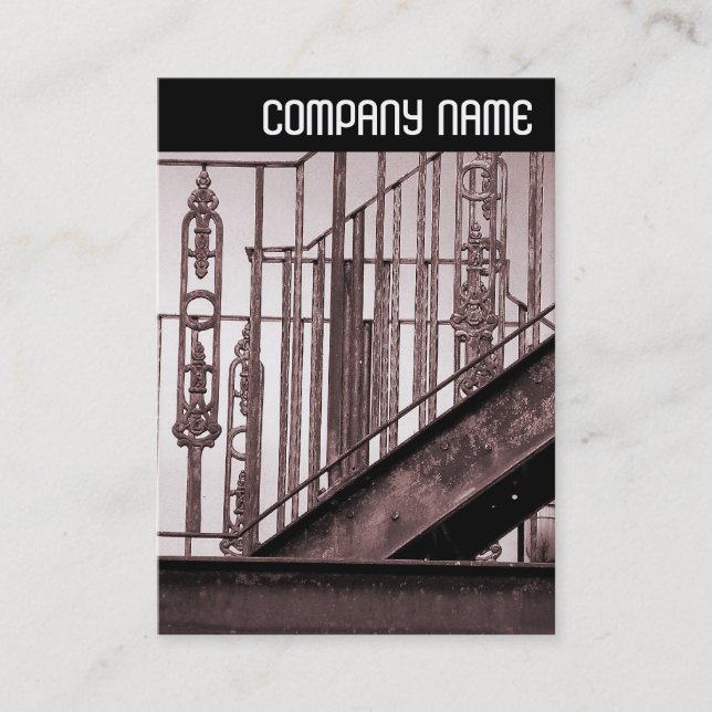 V Header - Victorian Fire Escape Visitkort (Framsida)