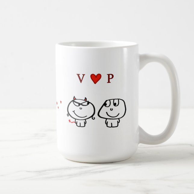 "V-hjärta P ", Kaffemugg (Höger)