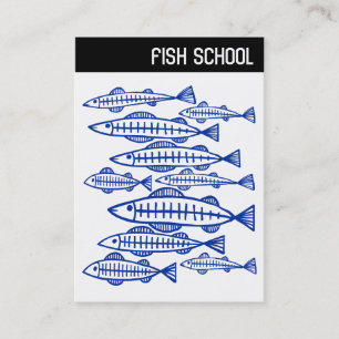 V Huvud - FISH SCHOOL - flottan Visitkort