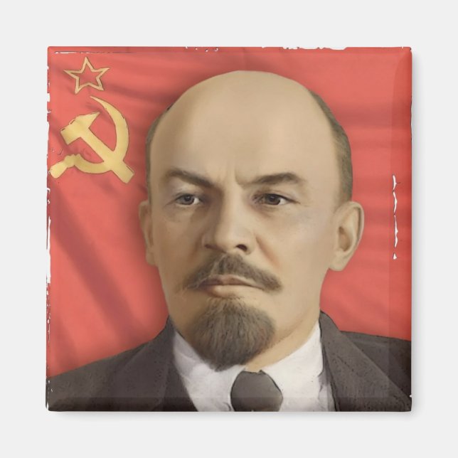 V.I. Lenin Square Magnet (Framsidan)