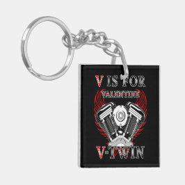 V is for Valentine, V-Twin Motorcycle. Biker