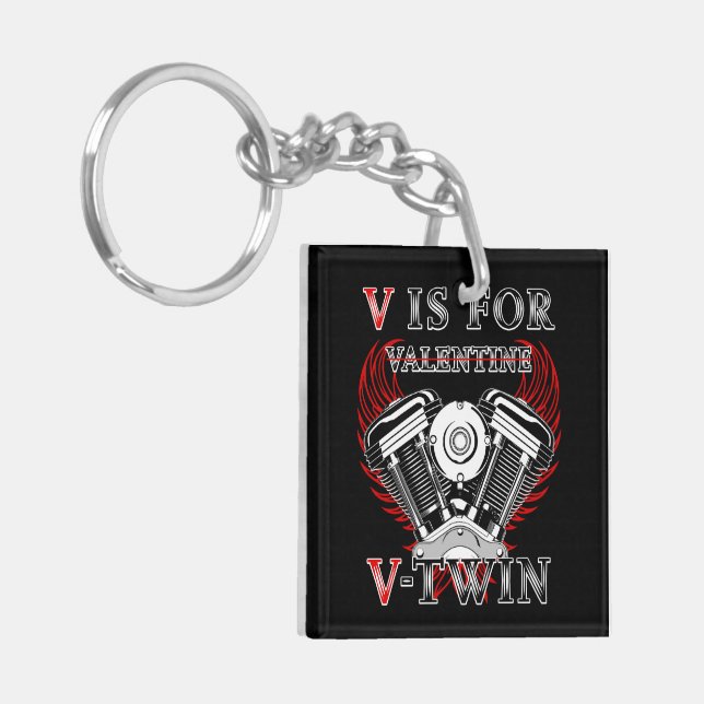 V is for Valentine, V-Twin Motorcycle. Biker (Vänstra Framsidan)