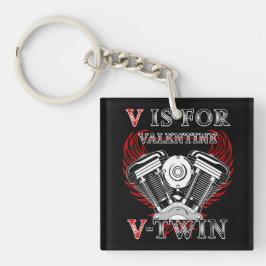 V is for Valentine, V-Twin Motorcycle. Biker