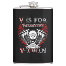 V is for Valentine, V-Twin Motorcycle. Biker Fickplunta