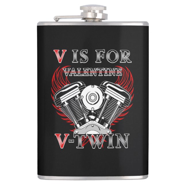 V is for Valentine, V-Twin Motorcycle. Biker Fickplunta (Framsidan)