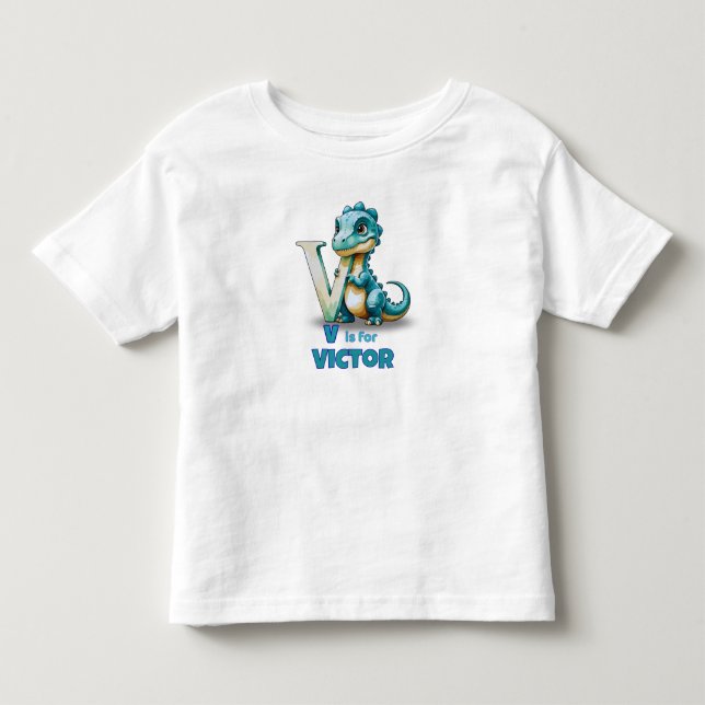V is for Velociraptor –  T Shirt (Framsida)